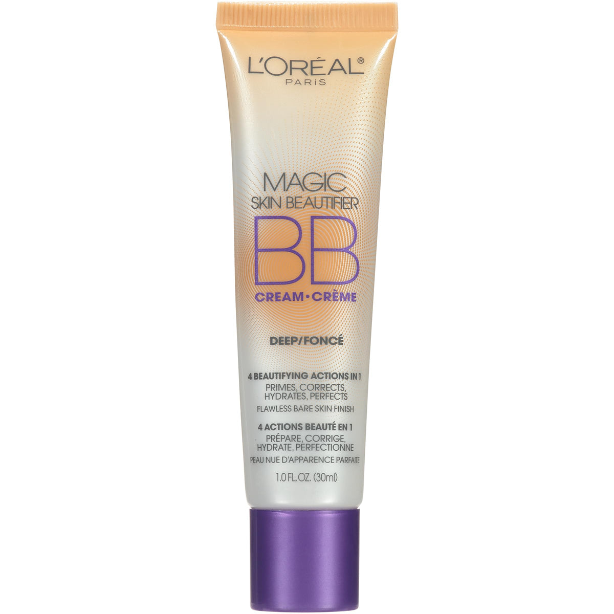 L'Oreal Paris BB cream front packaging showing product and shade benefits
