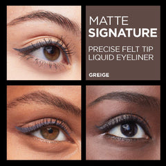 L'Oreal Paris waterproof test with water droplets showing lasting wear