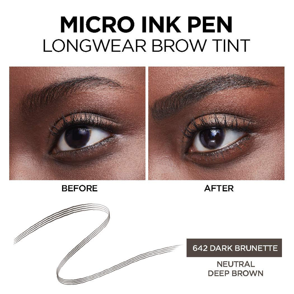 L'Oreal Paris before and after brows showing natural definition benefit