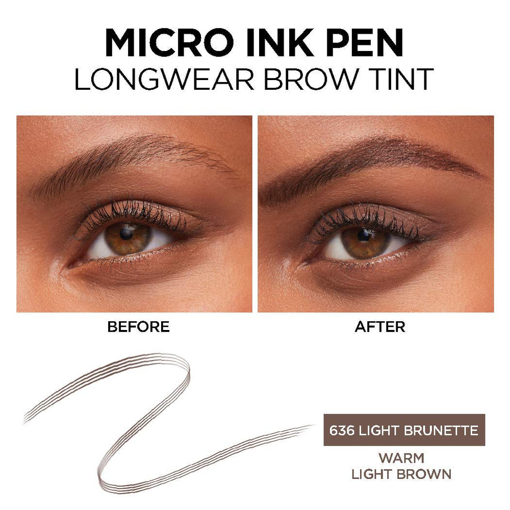 L'Oreal Paris swatch on skin showing Light Brunette payoff