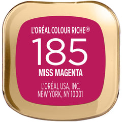 L'Oreal Paris Miss Magenta in an evening setting highlighting color impact and polished style