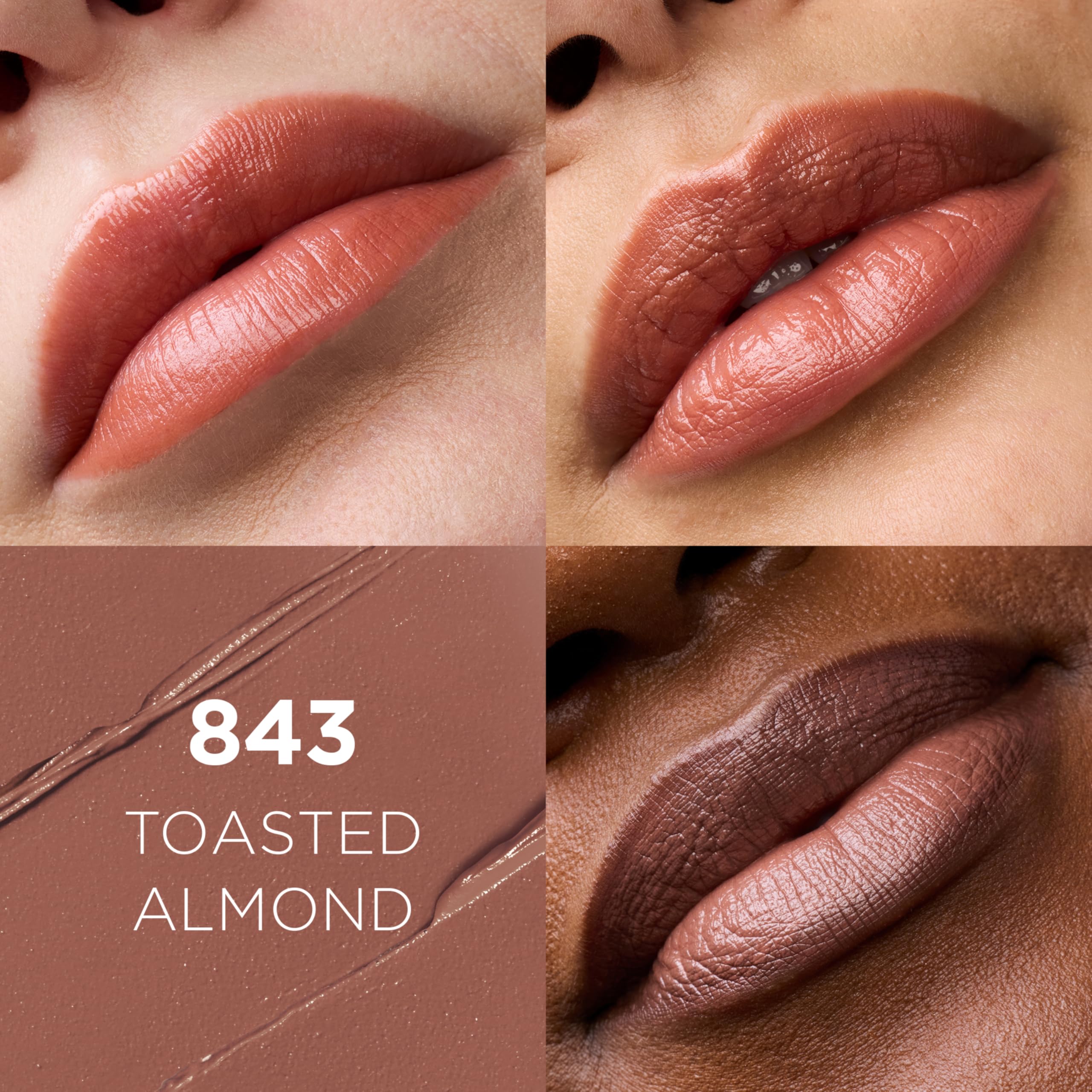 L'Oreal Paris open tube close-up showing creamy texture and smooth satin payoff
