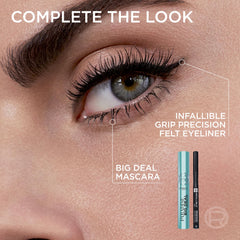 L'Oreal Paris mascara in a makeup bag lifestyle shot shows everyday wear readiness