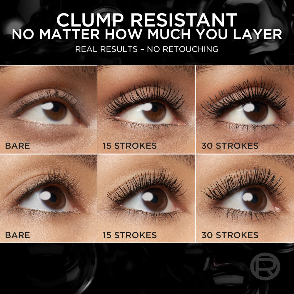 L'Oreal Paris swatch texture demonstrates smooth, buildable black pigment