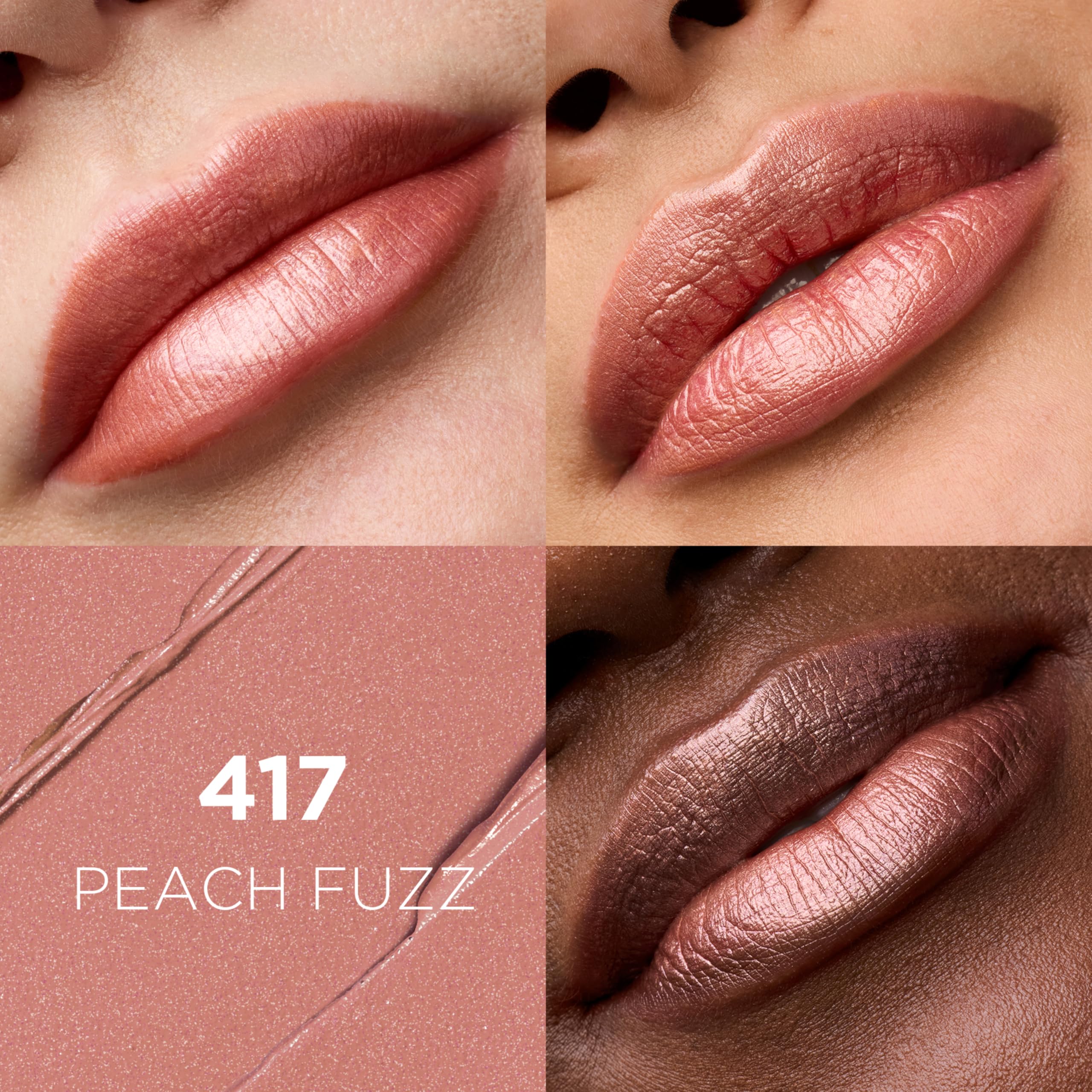 L'Oreal Paris peach fuzz bullet exposed to show true peach-pink color payoff