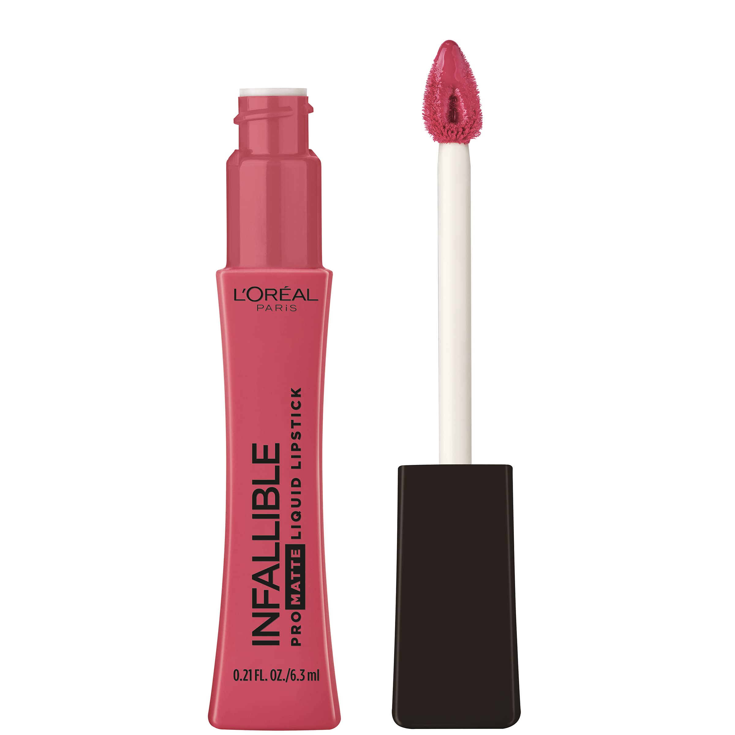 L'Oreal Paris front packaging showing Pink Soirée, vibrant long-wear benefit
