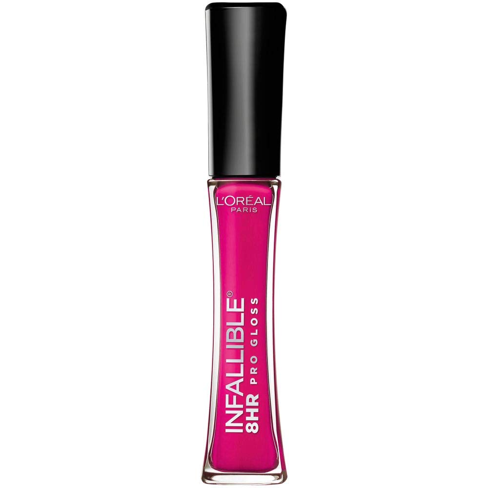 L'Oreal Paris front packaging showing Pink Topaz gloss and brand name, great shelf appeal