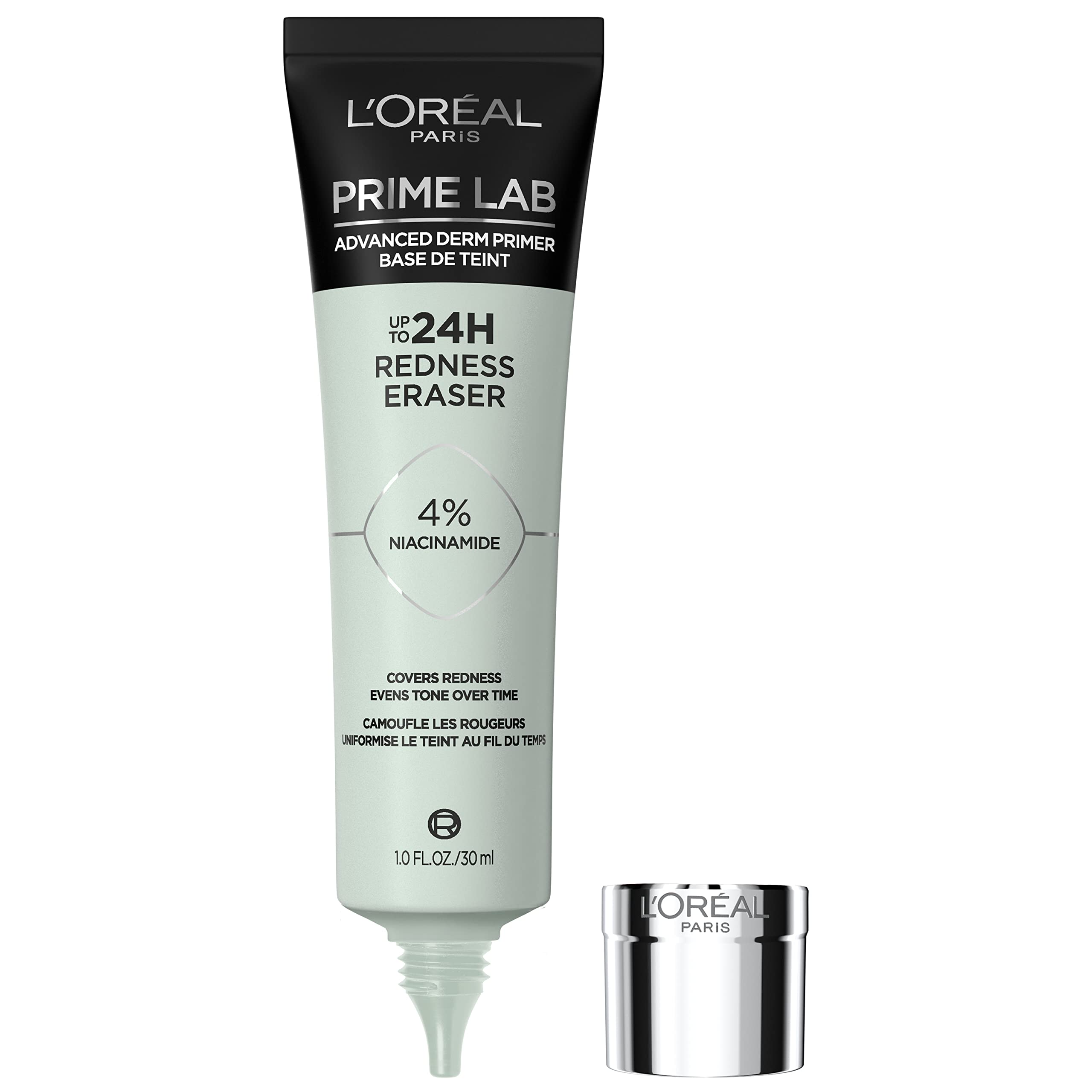 L'Oreal Paris primer front packaging shows label and size for clarity