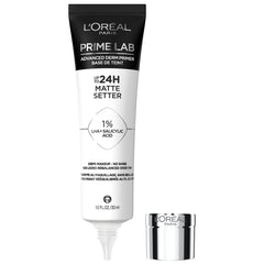 L'Oreal Paris front packaging of Matte Setter primer showing bottle and label benefits