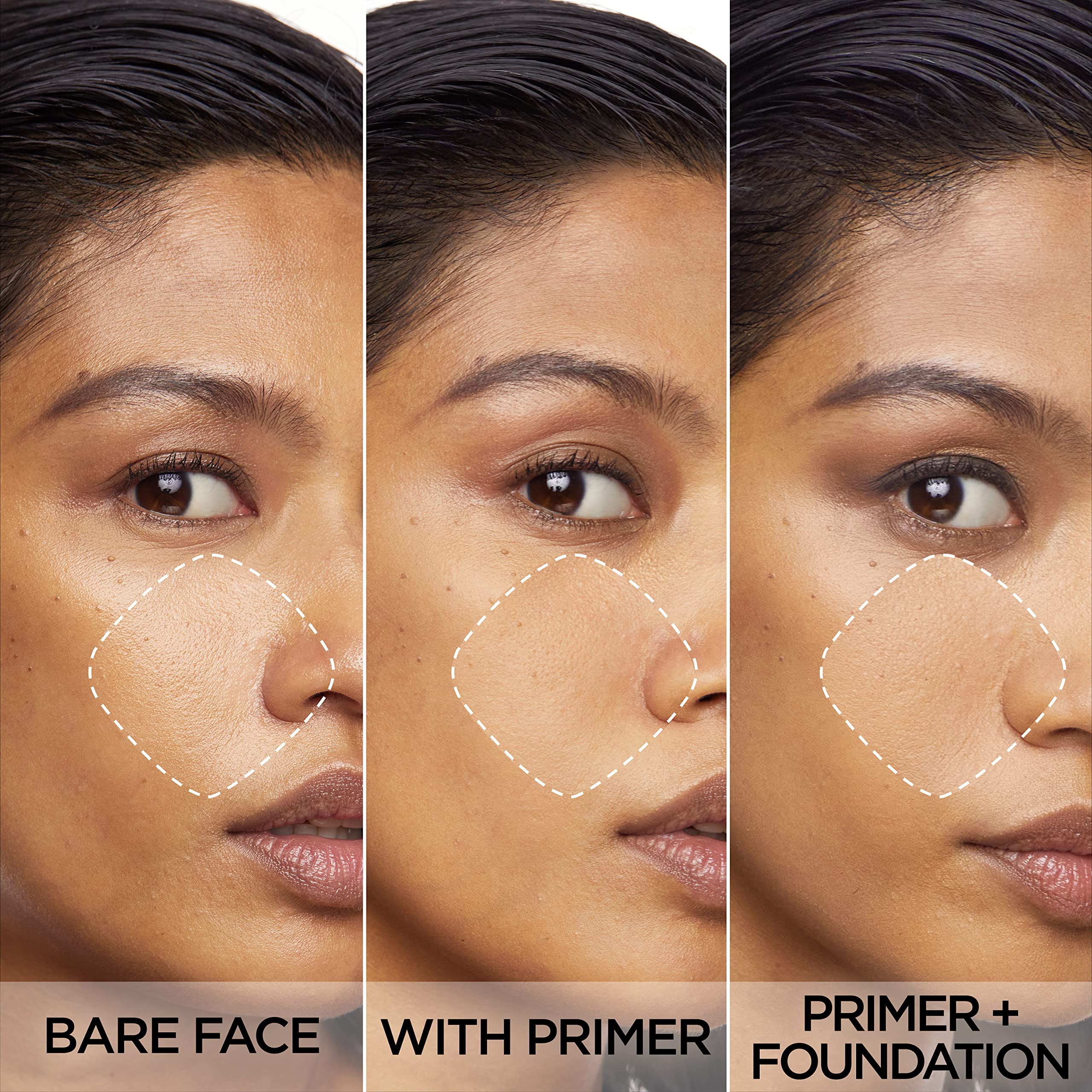 L'Oreal Paris texture close-up of Matte Setter primer showing smooth, matte finish