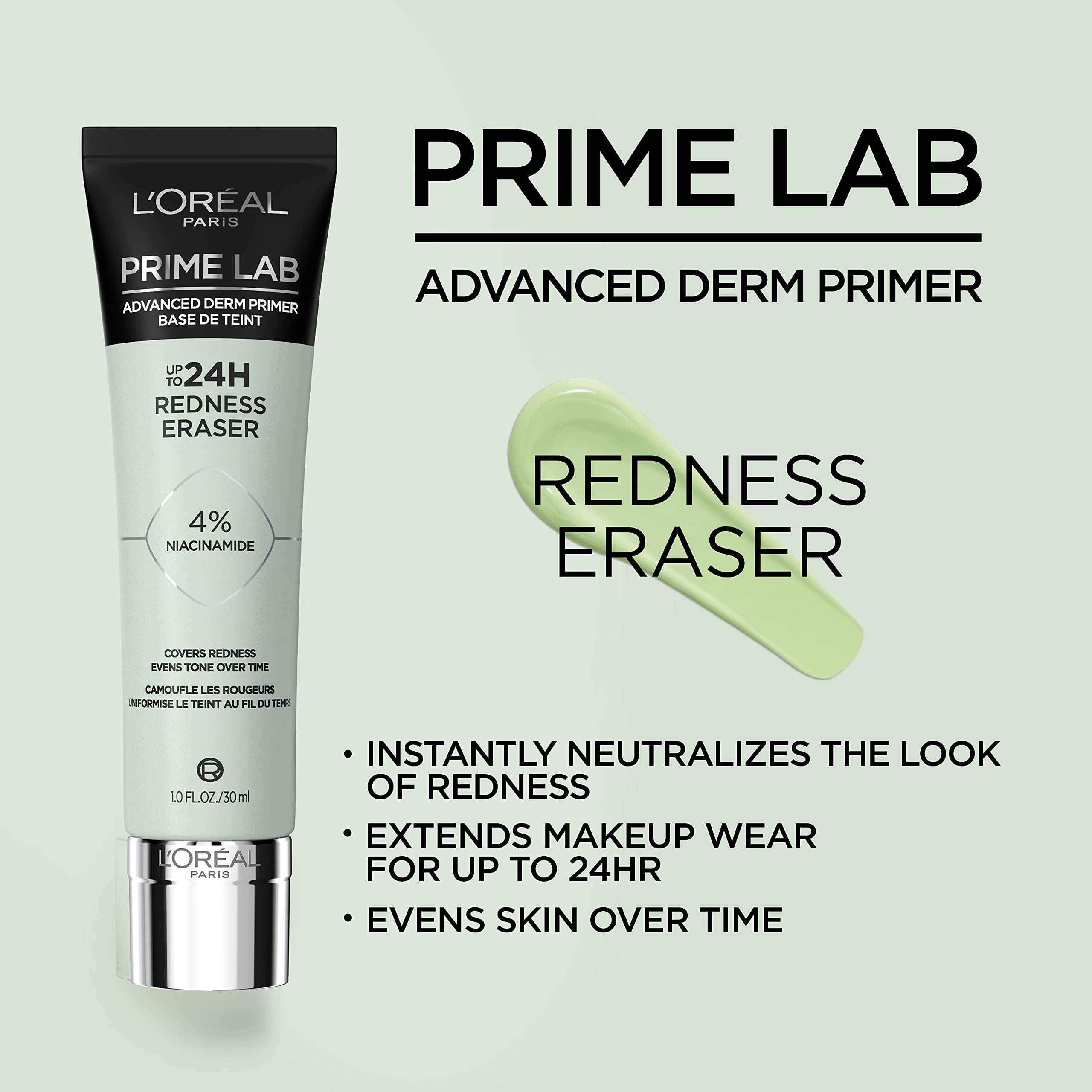 L'Oreal Paris primer pump and silky texture highlighting smooth spread
