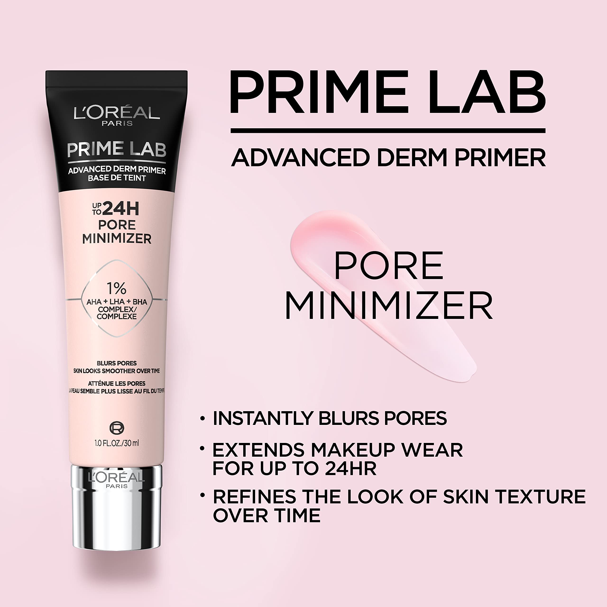 L'Oreal Paris primer texture close-up demonstrating smooth blur effect