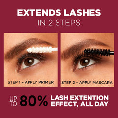 L'Oreal Paris primer coat close-up showing conditioning texture and lash nourishment