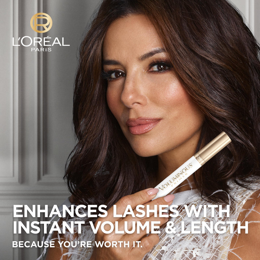 L'Oreal Paris primer texture close-up showing lightweight formula that conditions lashes