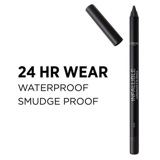 L'Oreal Paris eyeliner tip close-up displaying creamy texture for smooth application