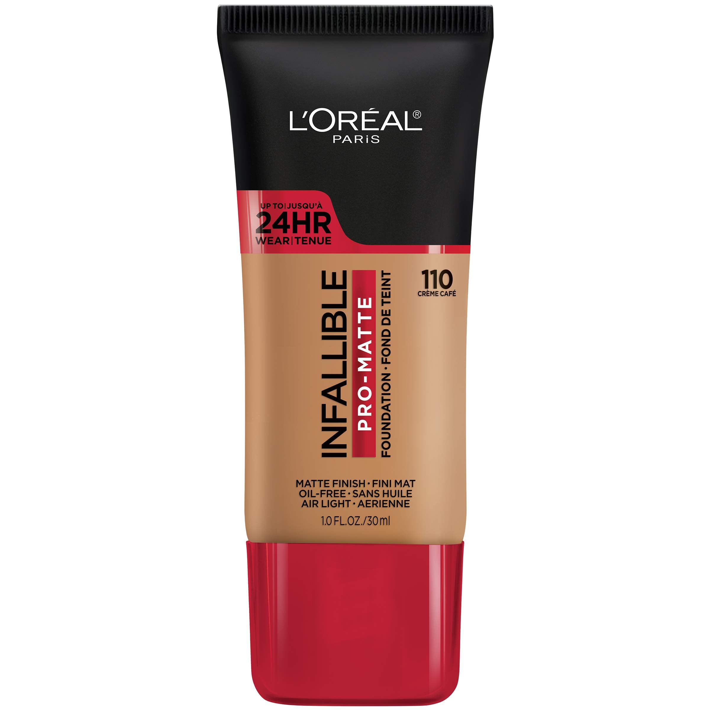 L'Oreal Paris front bottle view showing product and shade benefit longwear