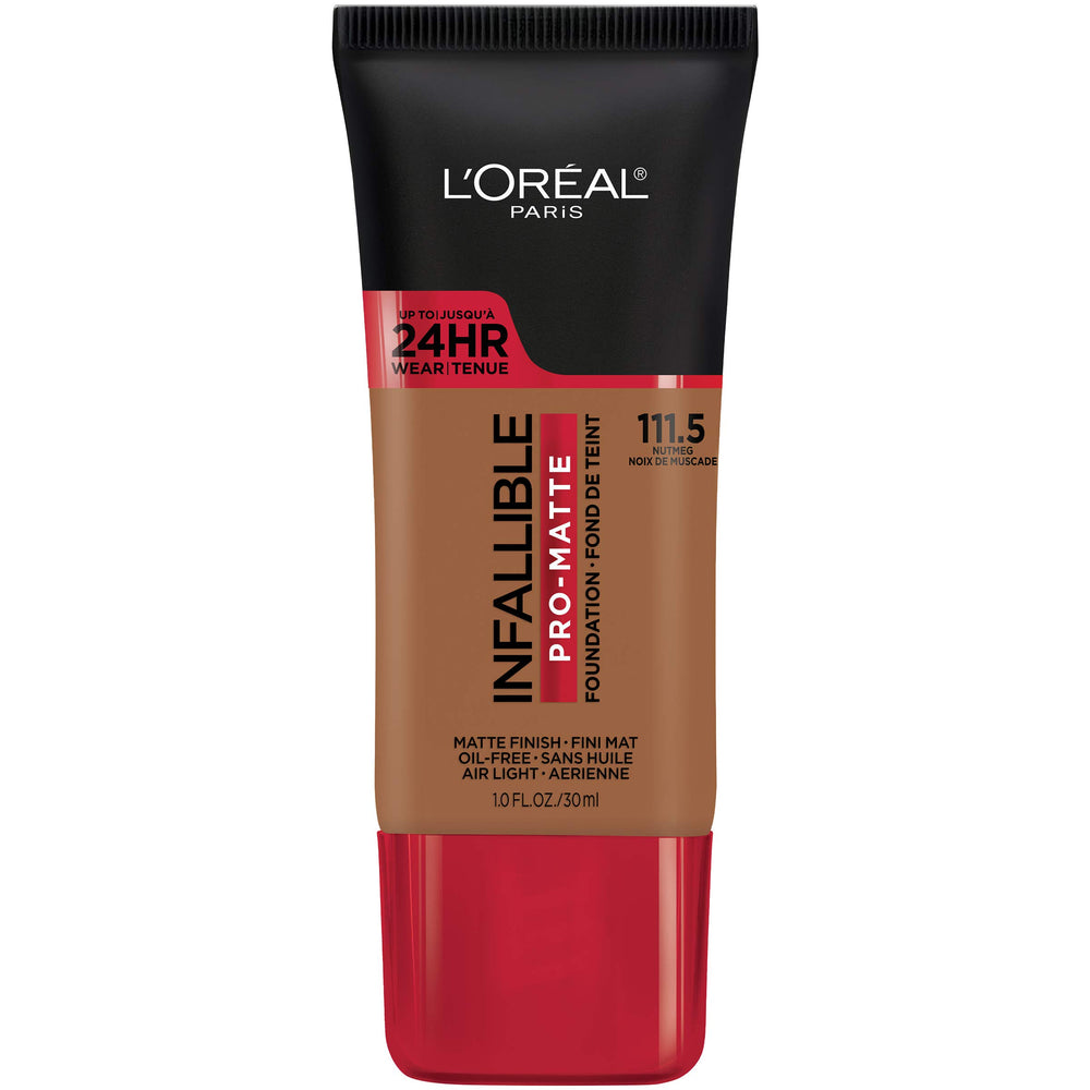 L'Oreal Paris front packaging showing product and shade, clear branding benefit