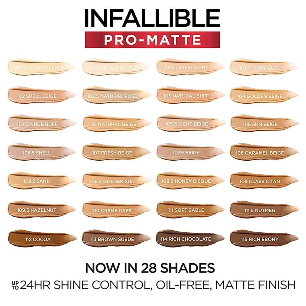 L'Oreal Paris bottle label and shade name Caramel Beige for accurate shade match