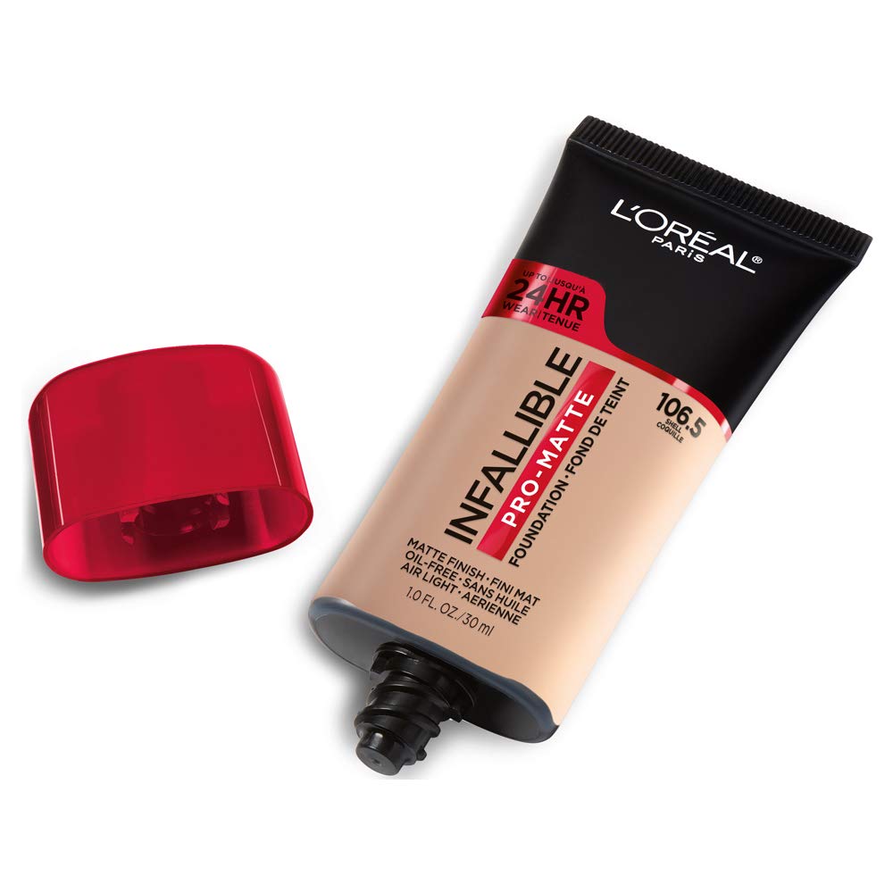 L'Oreal Paris pump and label detail for easy dispensing and ingredient view