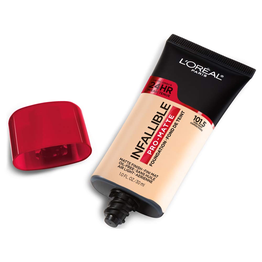L'Oreal Paris pump dispensing foundation demonstrating easy controlled application benefit