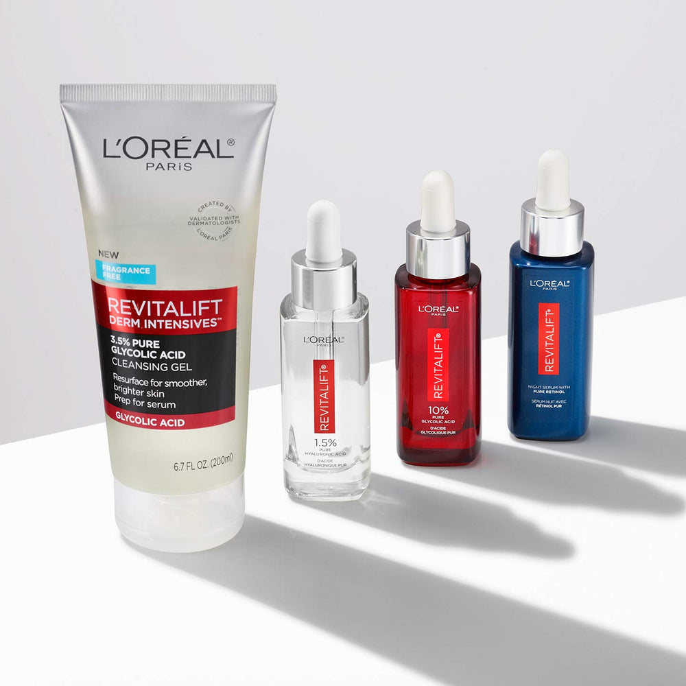 L'Oreal Paris before and after skin texture improvement visual