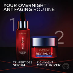L'Oreal Paris before and after skin swipe showing smoother texture benefit