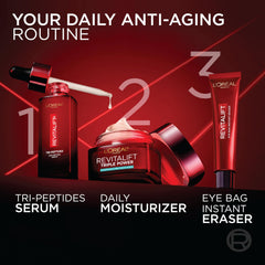 L'Oreal Paris ingredient display with vitamin C and hyaluronic visuals for brightening benefit