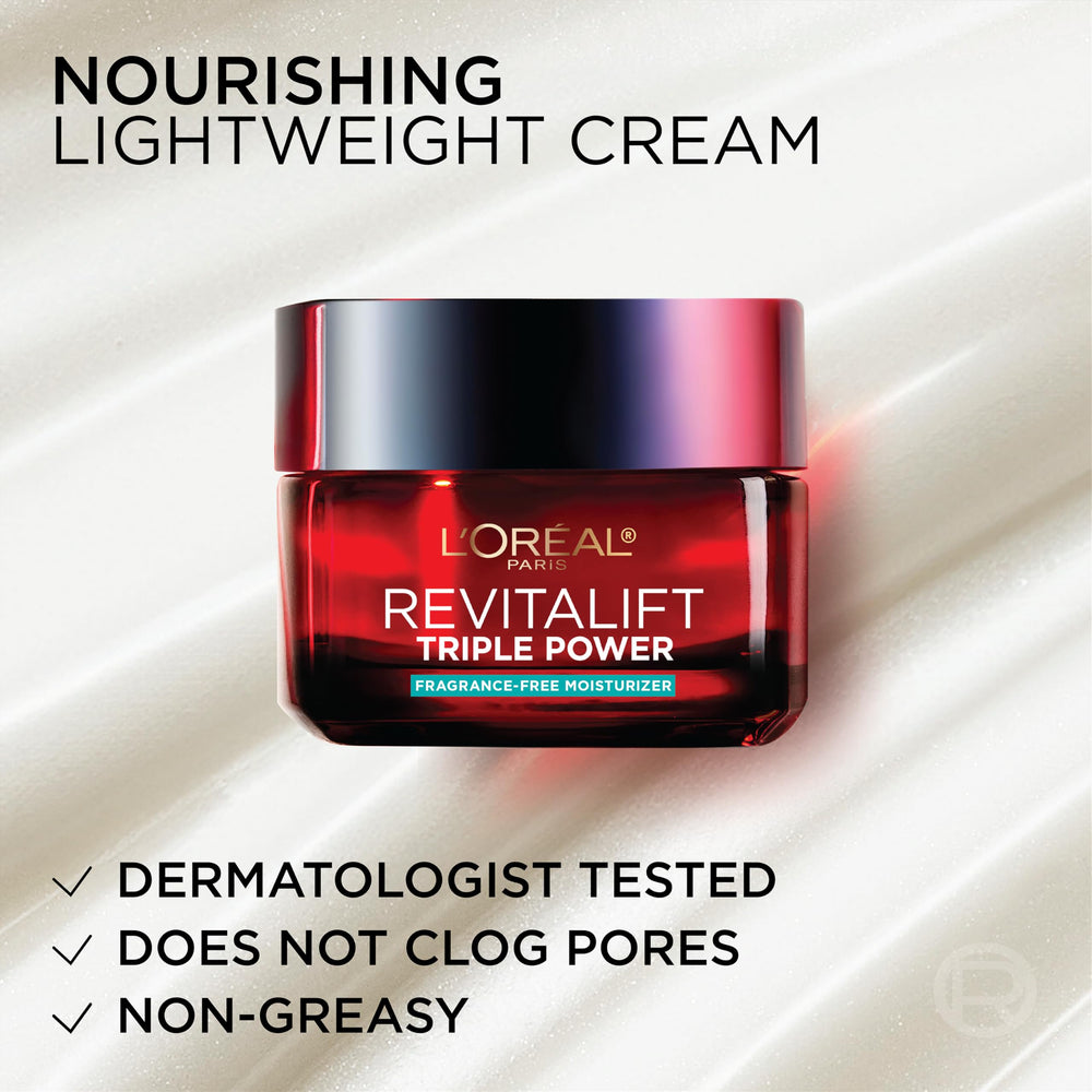 L'Oreal Paris product on bathroom shelf in nighttime routine showing routine-ready benefit