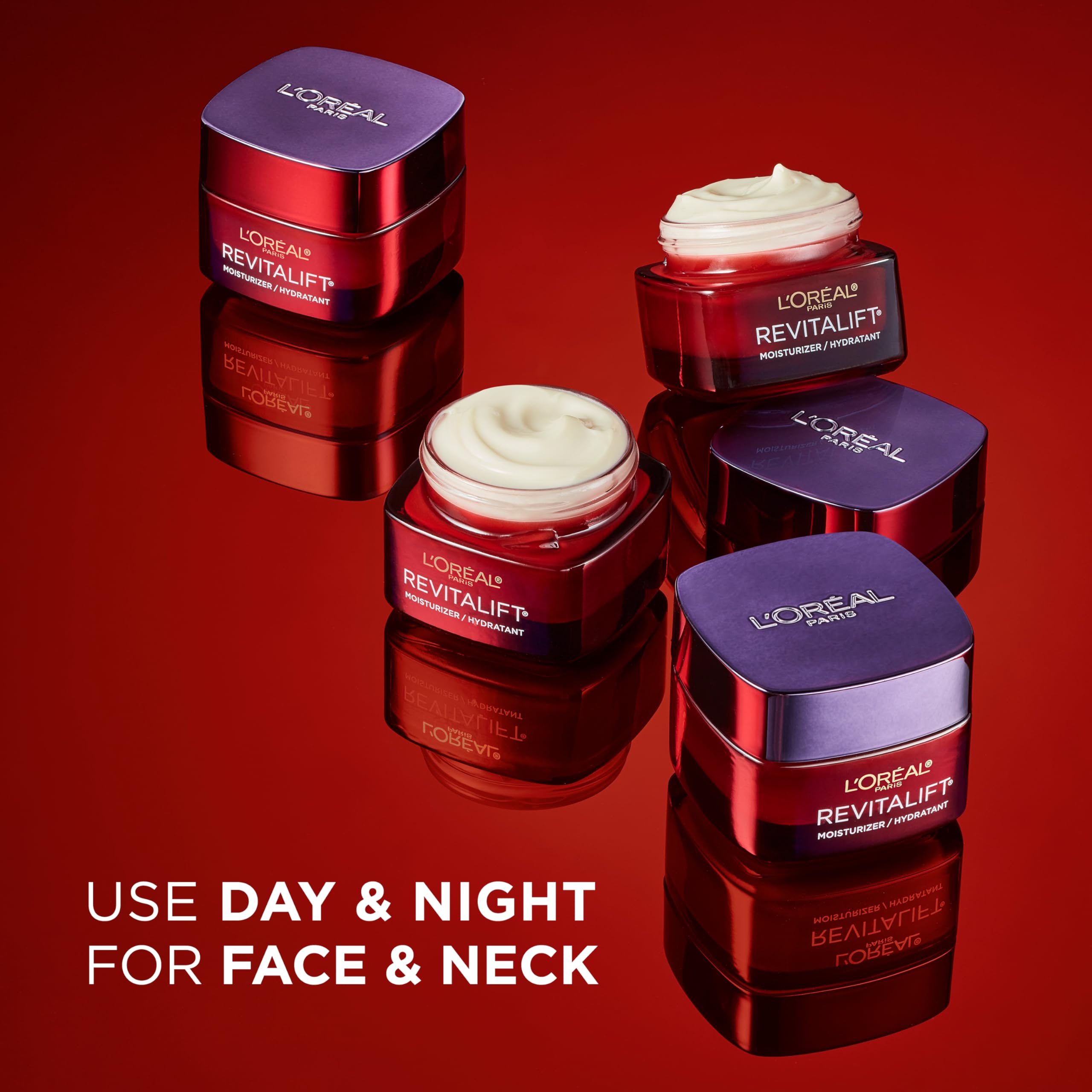 L'Oreal Paris Revitalift in travel pouch lifestyle image highlighting on-the-go use