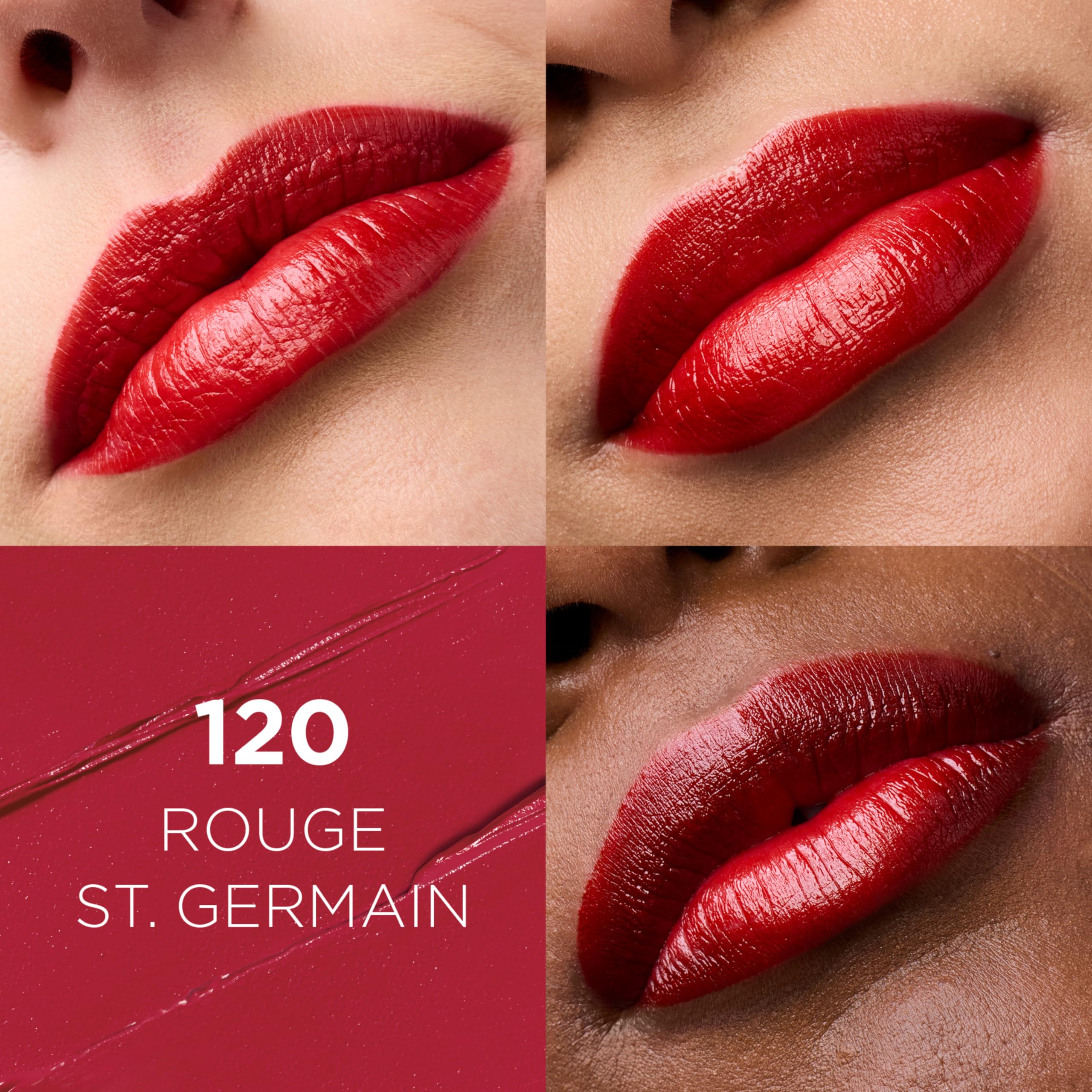 L'Oreal Paris swatch on arm illustrating true Rouge St. Germain pigment payoff