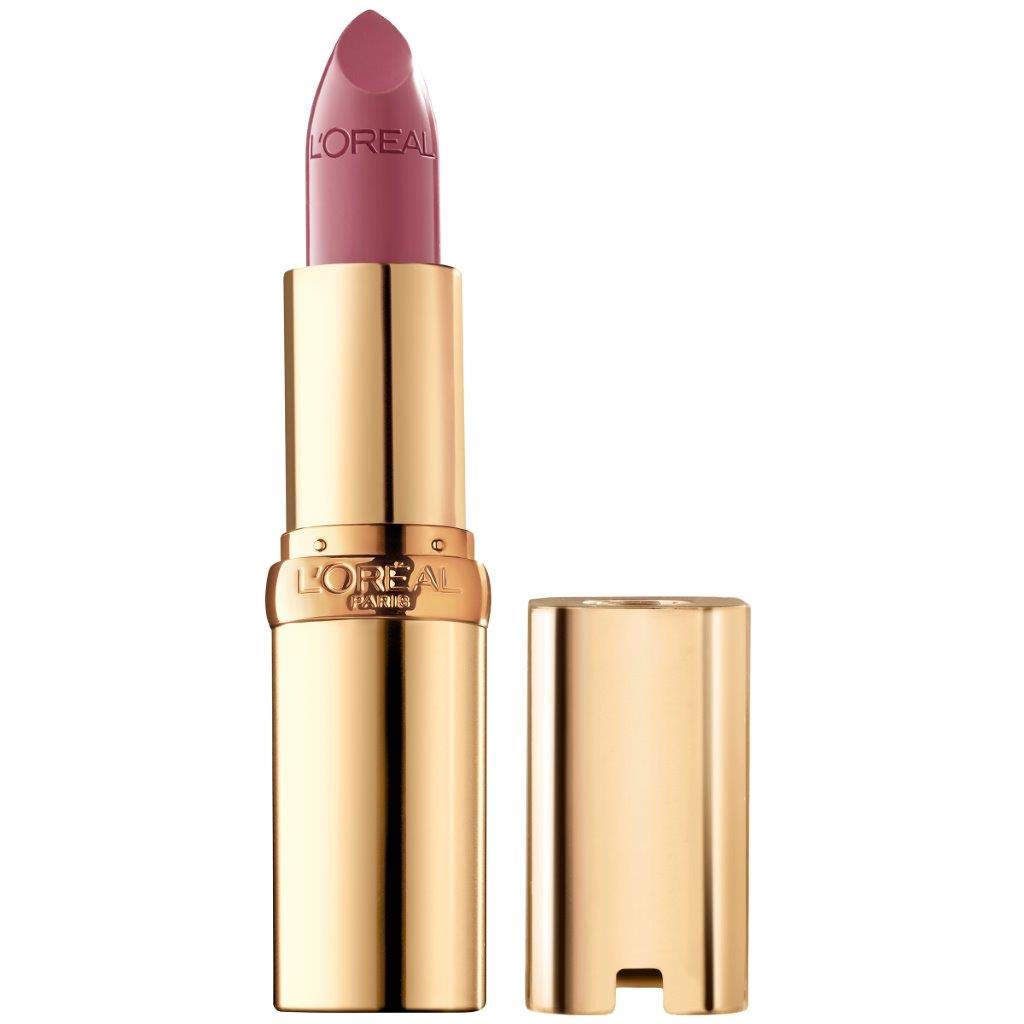 L'Oreal Paris front packaging showing saucy mauve shade and branded tube, professional polish
