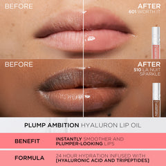 L'Oreal Paris shade 601 swatch on skin showing true color and sheer plump effect