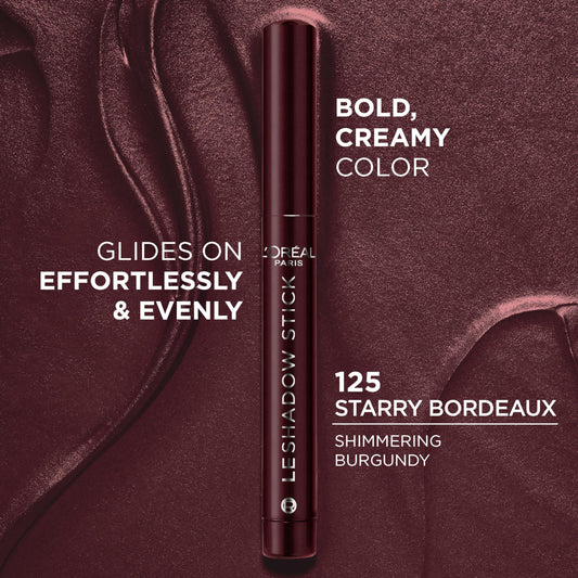 L'Oreal Paris Shadow Stick open tip displaying creamy texture for smooth application