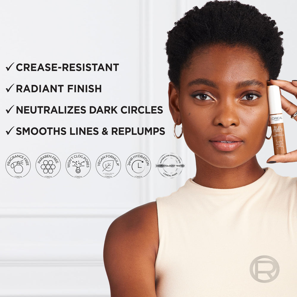 L'Oreal Paris 0.33 oz tube in hand showing compact size and on-the-go convenience