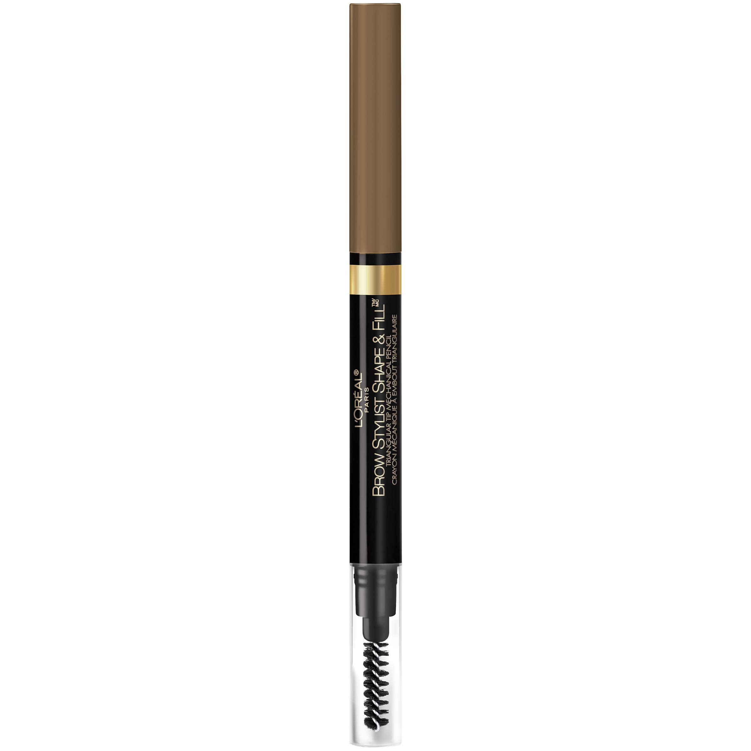 L'Oréal Paris pencil held in hand showing slim, travel-friendly size