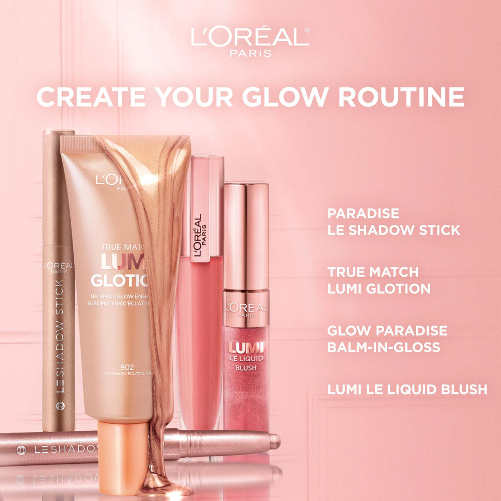L'Oreal Paris stick held in hand showing compact size and portability