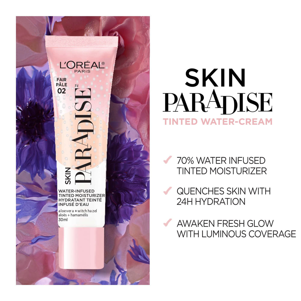 L'Oreal Paris close-up of water-infused texture for lightweight hydration
