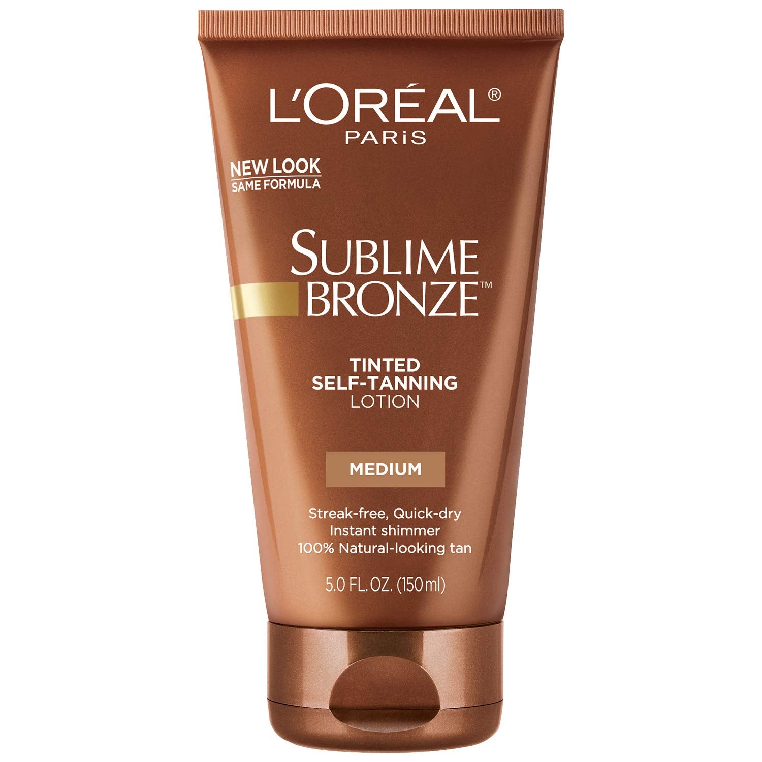L'Oreal Paris front packaging showing Medium tinted lotion benefit for even color