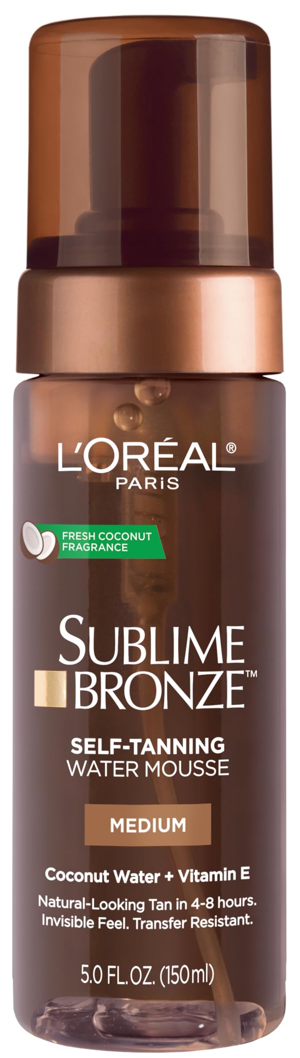 L'Oreal Paris front packaging showing pump and label, clear product identification and benefit