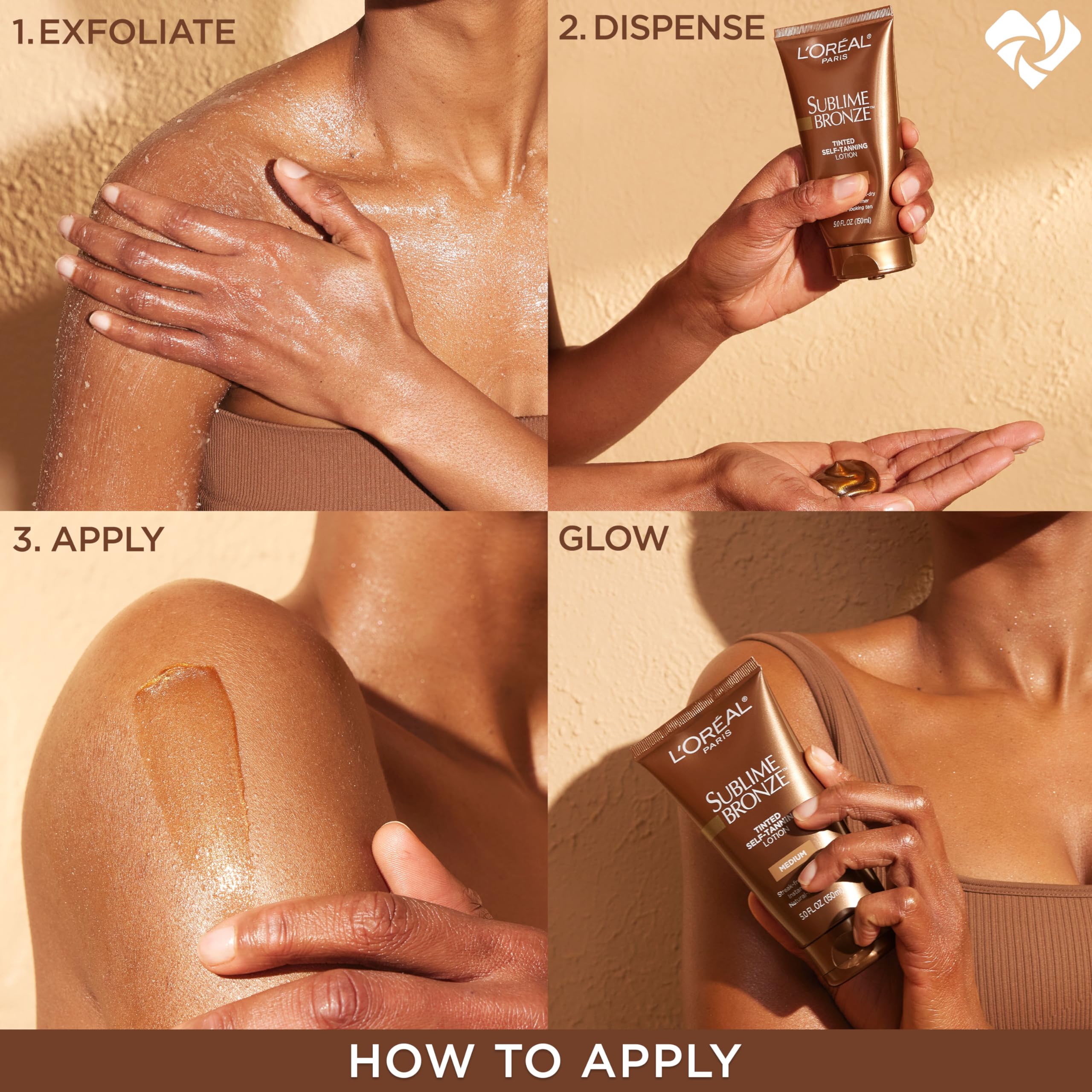 L'Oreal Paris bottle open pouring lotion for controlled application benefit