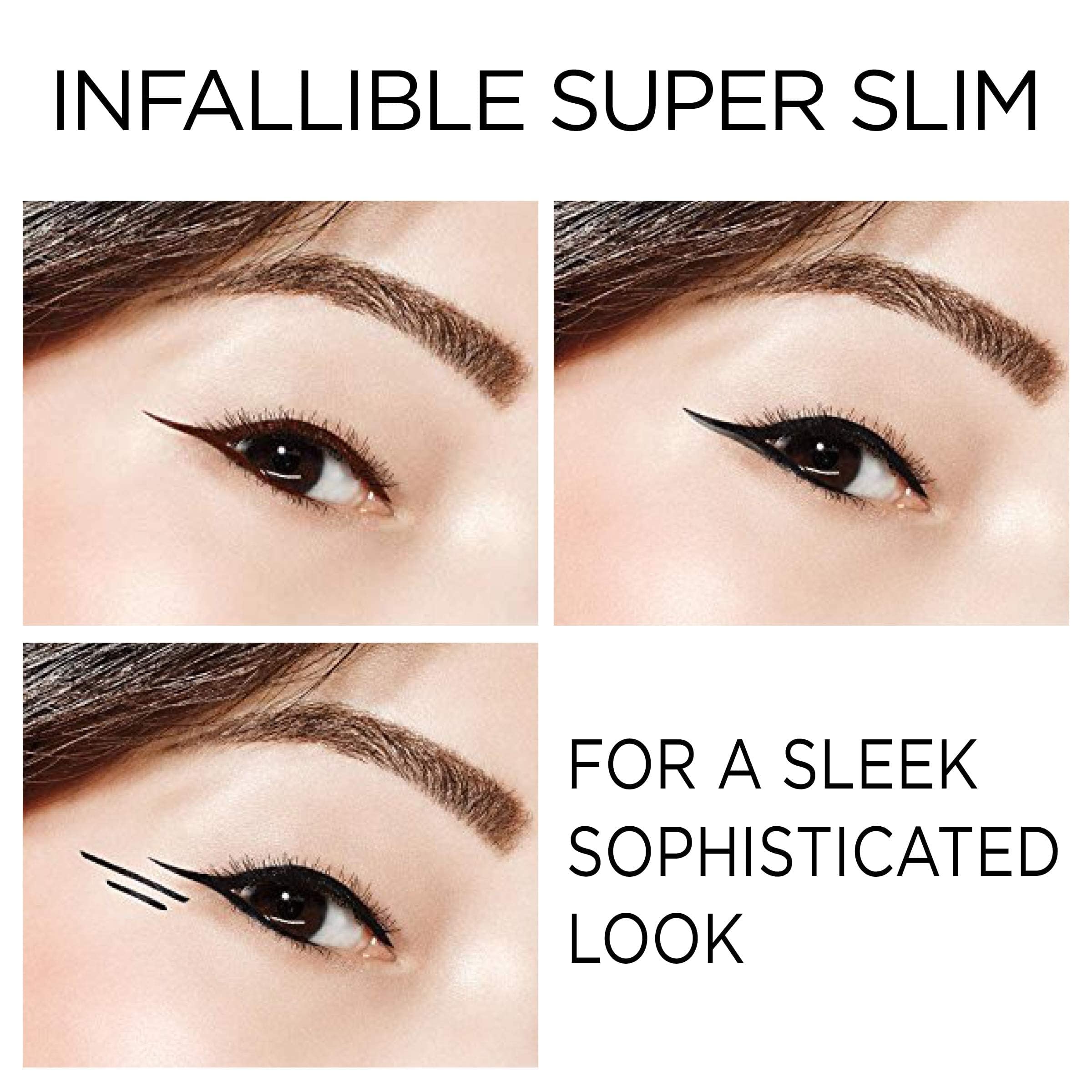 L'Oreal Paris applying slim liner along lash line for defined eyes