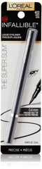 L'Oreal Paris pen front packaging showing slim grey eyeliner