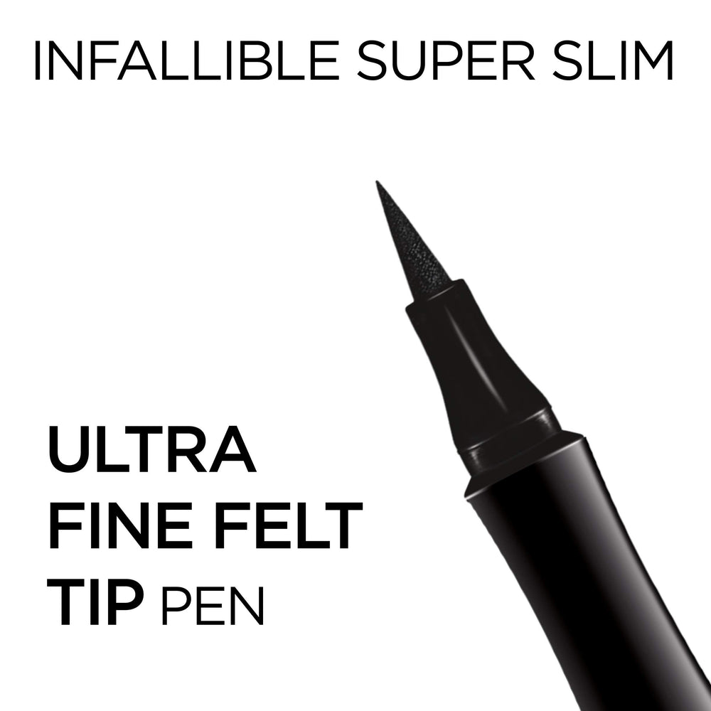 L'Oreal Paris close-up of ultra-fine 0.4 mm felt tip highlighting precise control