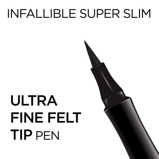 L'Oreal Paris close-up of ultra-fine 0.4 mm felt tip highlighting precise control