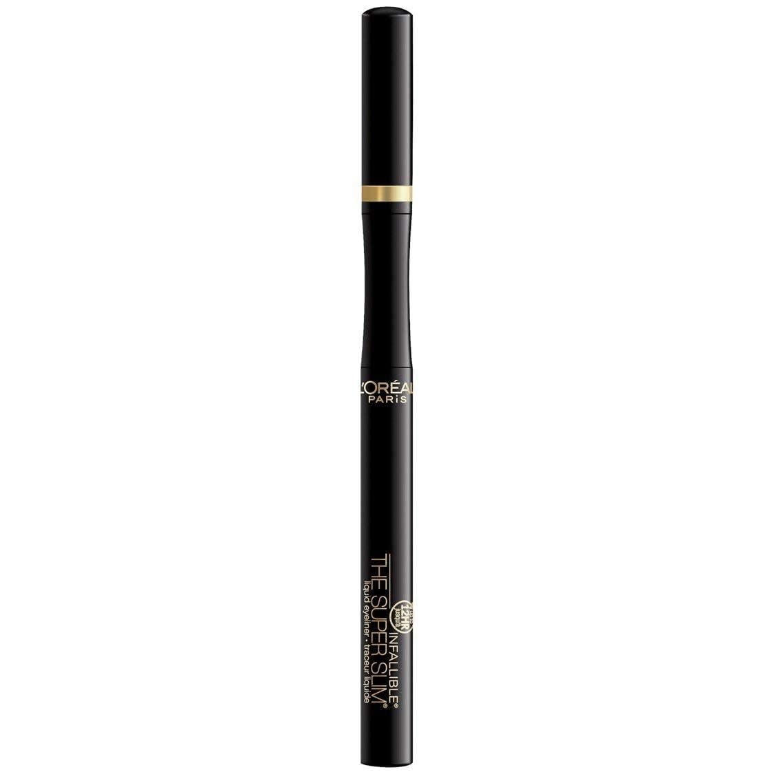 L'Oreal Paris finished winged eyeliner look creating sharp dramatic eyes