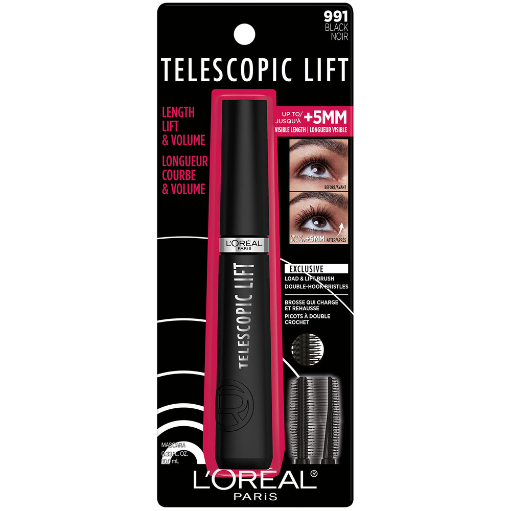 L'Oreal Paris lifestyle image of applying mascara to lashes, illustrates easy daily use benefit
