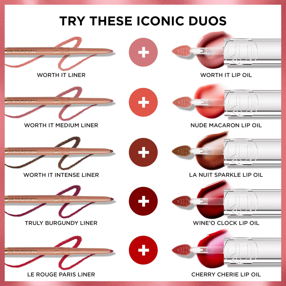 L'Oreal Paris ten-shade range flatlay showing variety and shade-matching benefit