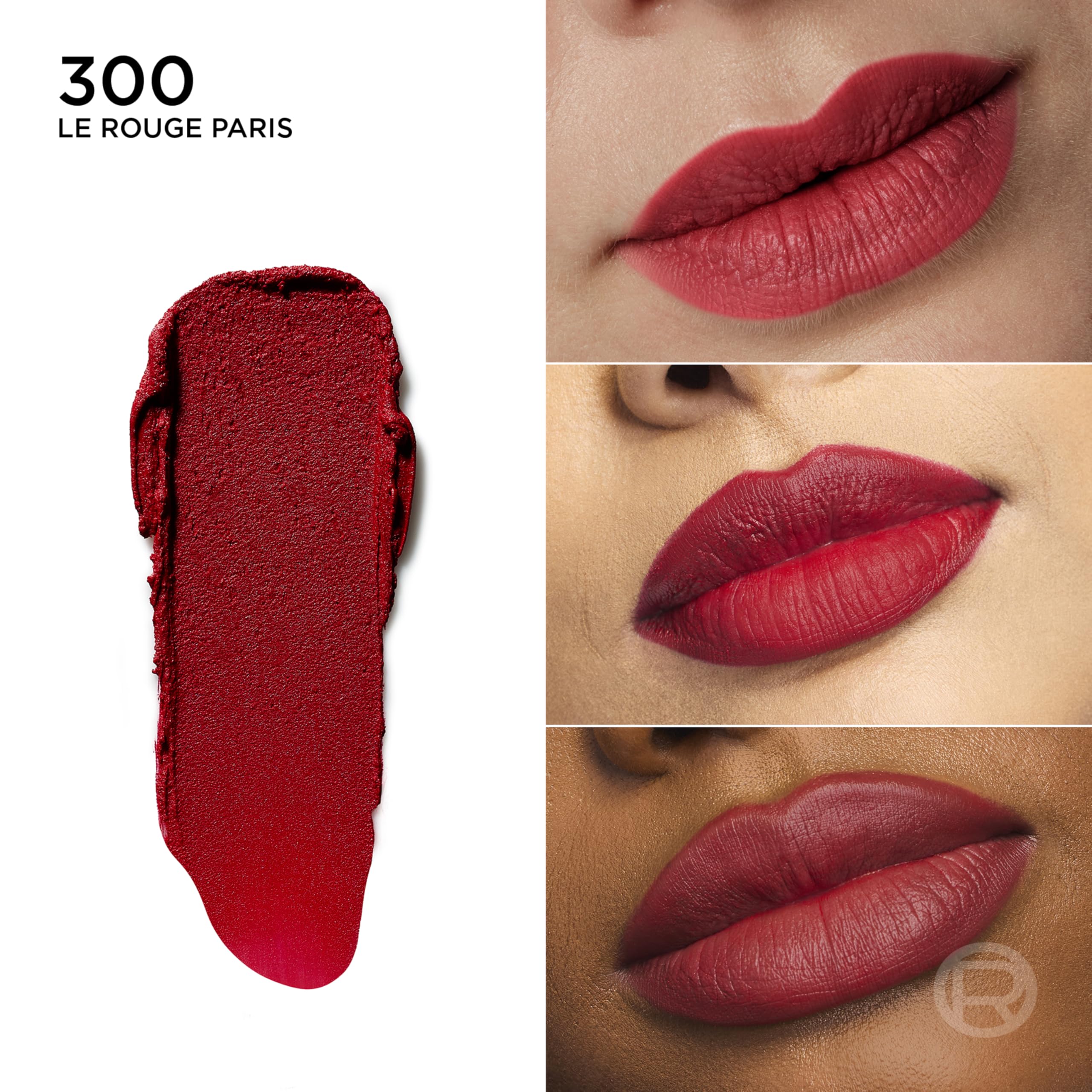 L'Oreal Paris texture close-up displaying creamy blurred-matte finish for smooth comfortable wear