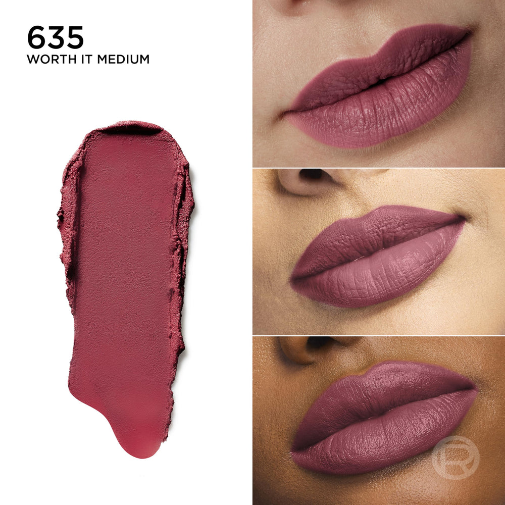L'Oreal Paris texture close-up displaying creamy blurred matte formula and smooth application benefit