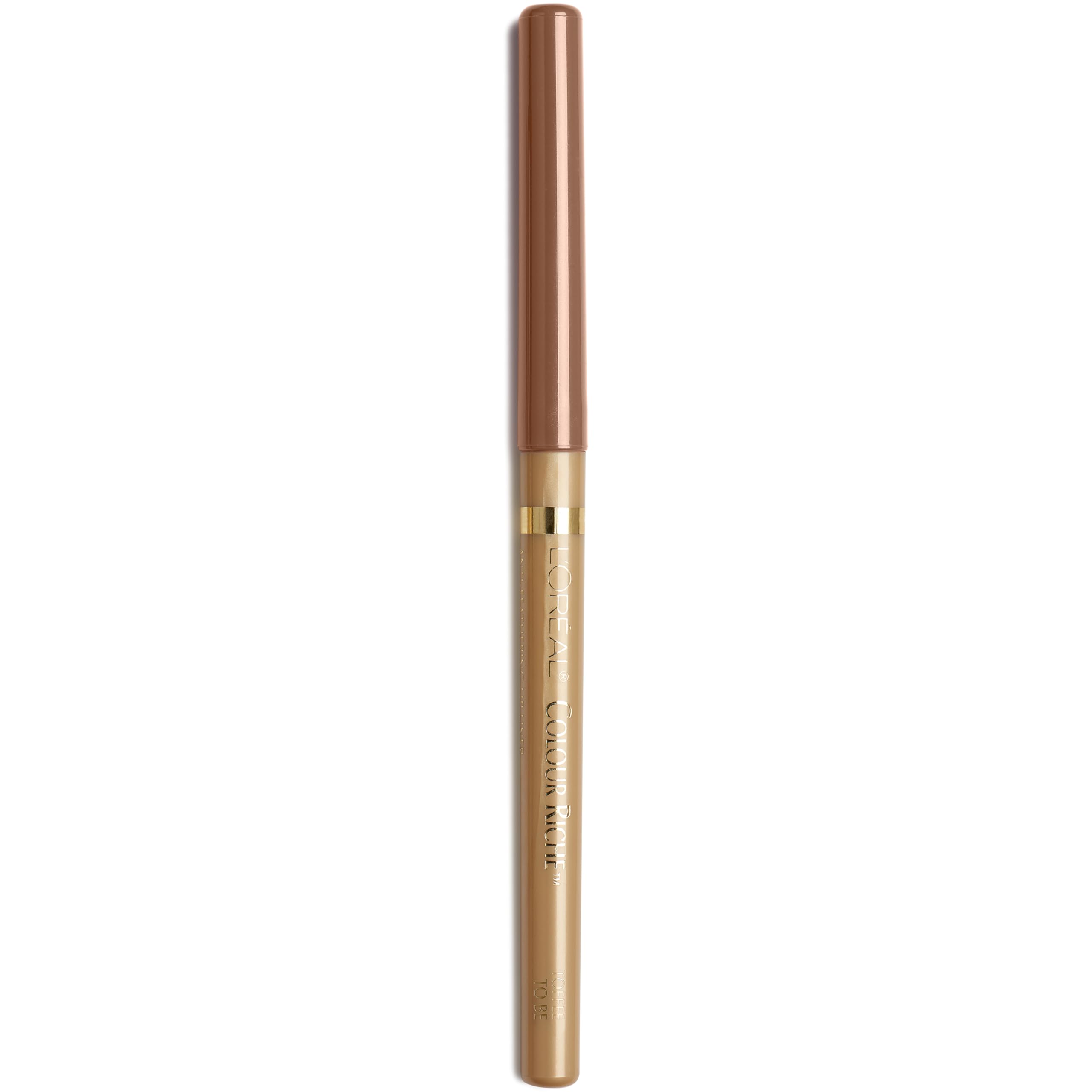 L'Oreal Paris front packaging showing shade Toffee To Be and benefits